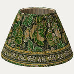 Decors Barbares Dans la Foret Green Lampshade with Silk Lining