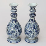 A Very Good Pair of Delft Vases - 18th Century