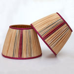 A Pair of Fine Antique Silk Lampshades with Extraordinary Colouration