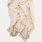 Antique Anatolian Silk Textile with Tassels