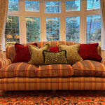 Howard & Sons Burlington 3-Seater Sofa Covered in Pierre Frey Stella Giardino Striped Velvet