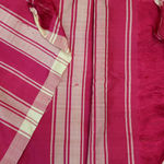 Vintage Magenta Striped Silk Shawl