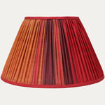 Vintage Uzbek Striped Silk Hand-Sewn Empire Lampshade