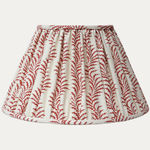 Soane Scolling Fern Silhouette Sorolla Red Handsewn Lampshade