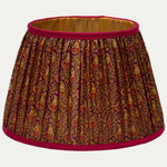 Floral and Paisley Vintage Pure Silk Sari Lampshade with Silk Lining
