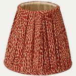 Pierre Frey Plumette Rouge de Chine Handsewn Gathered Lampshade