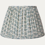 Colefax & Fowler Leaf Stripe Old Blue Handsewn Gathered Lampshade