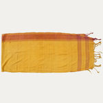 Uzbek Yellow Striped Silk Shawl