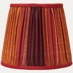 Vintage Uzbek Striped Silk Hand-Sewn Lampshade for Reading Lights