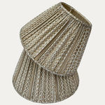 Fortuny Tapa Stripe Old Gold & White Lampshade