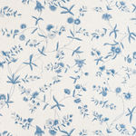Bennison Chinese Paper Mono Blue on Fine Oyster Linen