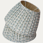 Colefax & Fowler Leaf Stripe Old Blue Handsewn Gathered Lampshade