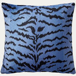 Scalamandre Tigre Blues and Black Cushion