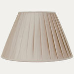 Creme Taffetas Silk Box Pleated Lampshade