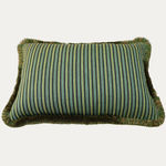 Namay Samay X Decors Barbares Bashir Green Cushion with Brush Fringe