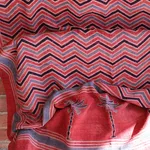 Indigo Dyed Matka Silk Chevron Patterned Shawl
