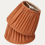 Claremont Silk Faille Jaspe Arancio Hand Sewn Gathered Lampshade