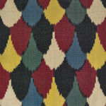 Robert Kime Harlequin Ikat Lampshade with Silk Lining