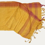 Uzbek Yellow Striped Silk Shawl