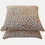 Bennison Cinnabar Sienna on Beige Linen Decorative Cushion