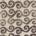 Cloud Scroll Positive Walnut on Flax