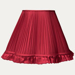 Douppion Cherry Silk Scallop Lampshade