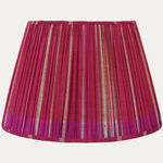 Vintage Turkish Striped Textile Lampshade with Silk Lining
