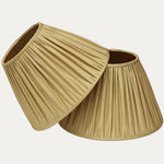 Taffetas Fontanges Pale Gold Silk Handsewn Empire Lampshade