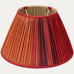 Vintage Uzbek Striped Silk Hand-Sewn Empire Lampshade