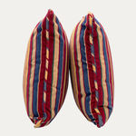 Robert Kime Palmyra Stripe Red Cushion handmade by Floren
