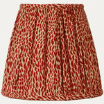 Pierre Frey Plumette Rouge de Chine Handsewn Gathered Lampshade