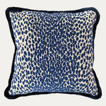 Schumacher Cheetah Ink Decorative Cushion handmade by Floren