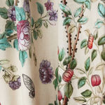 Antoinette Poisson Canton Beige Cushion with Fabric Both Sides and Brush Fringe