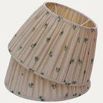 16in/41cm Decors Barbares Polonaise Green Handsewn Gathered Lampshade