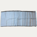 Uzbek Pale Blue Striped Silk Shawl