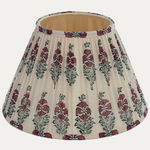 Robert Kime Field Poppy on Muslin Empire Lampshade with Silk Lining