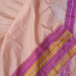 Vintage Peach Striped Silk Shawl