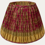 Vintage Woven Pink & Gold Silk Sari Lampshade