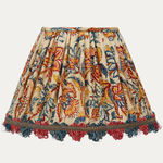 Vintage Hand Block Printed Fabric Lampshade