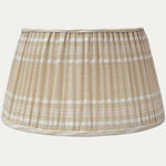 Vintage Anatolian Linen Hanging Pendant Lampshade with Silk Lining