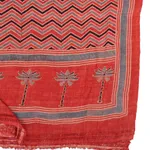 Indigo Dyed Matka Silk Chevron Patterned Shawl