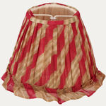 Vintage Leheriya Turban Handsewn Lampshade with Skirt