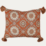 Carlos Garcia Toledo Henna Linen Decorative Cushions with Bespoke Tassels