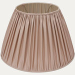 Faille Lugano Plaster Silk Handsewn Gathered Lampshade