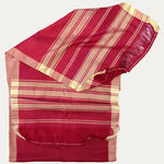 Vintage Magenta Striped Silk Shawl