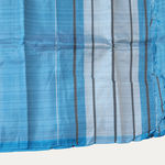 Uzbek Azure Blue Silk Shawl