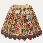 Vintage Hand Block Printed Fabric Lampshade