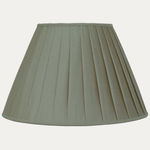 Crushed Pea Faille Lugano Silk Box Pleated Lampshade