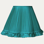 Douppion Aqua Silk Scallop Lampshade