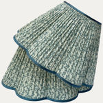 Warner Textile Archive Nathalie Grey Blue Scalloped Lampshade